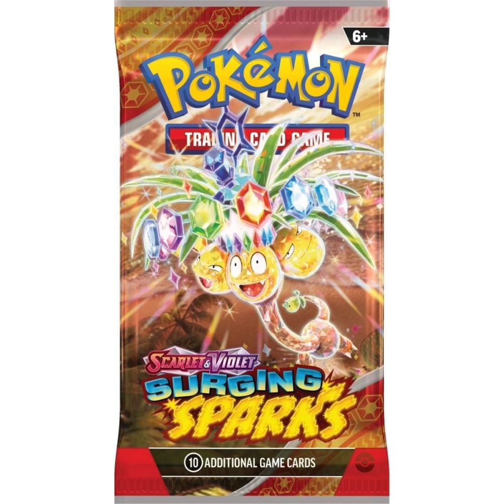 Комплект от 10 карти Pokemon TCG, Scarlet and Violet, Surging Sparks, Boosters