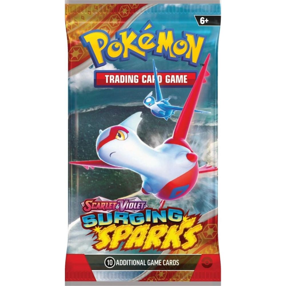 Комплект от 10 карти Pokemon TCG, Scarlet and Violet, Surging Sparks, Boosters