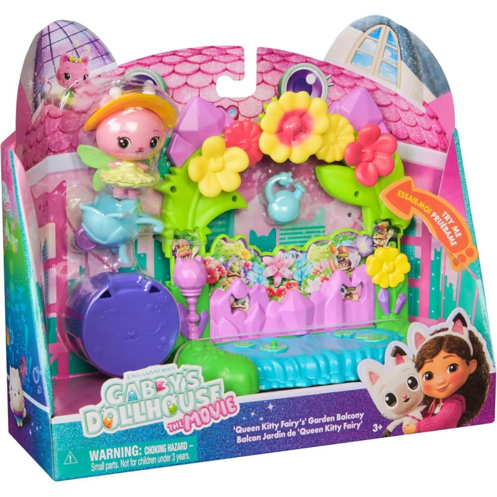 Комплект за игра, Gabbys Dollhouse, Queen Kitty Fairy Garden Balcony, 6074165