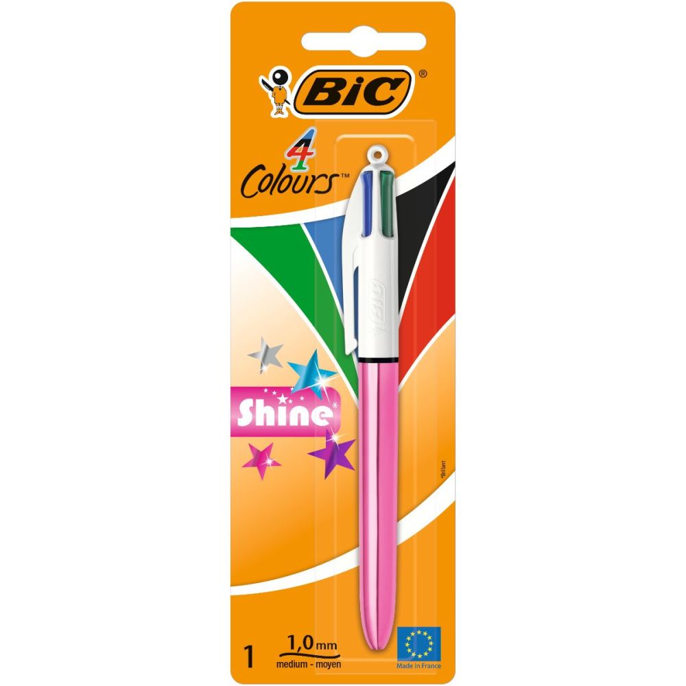 Химикал с 4 металически цвята, Bic Shine, 1.0 мм
