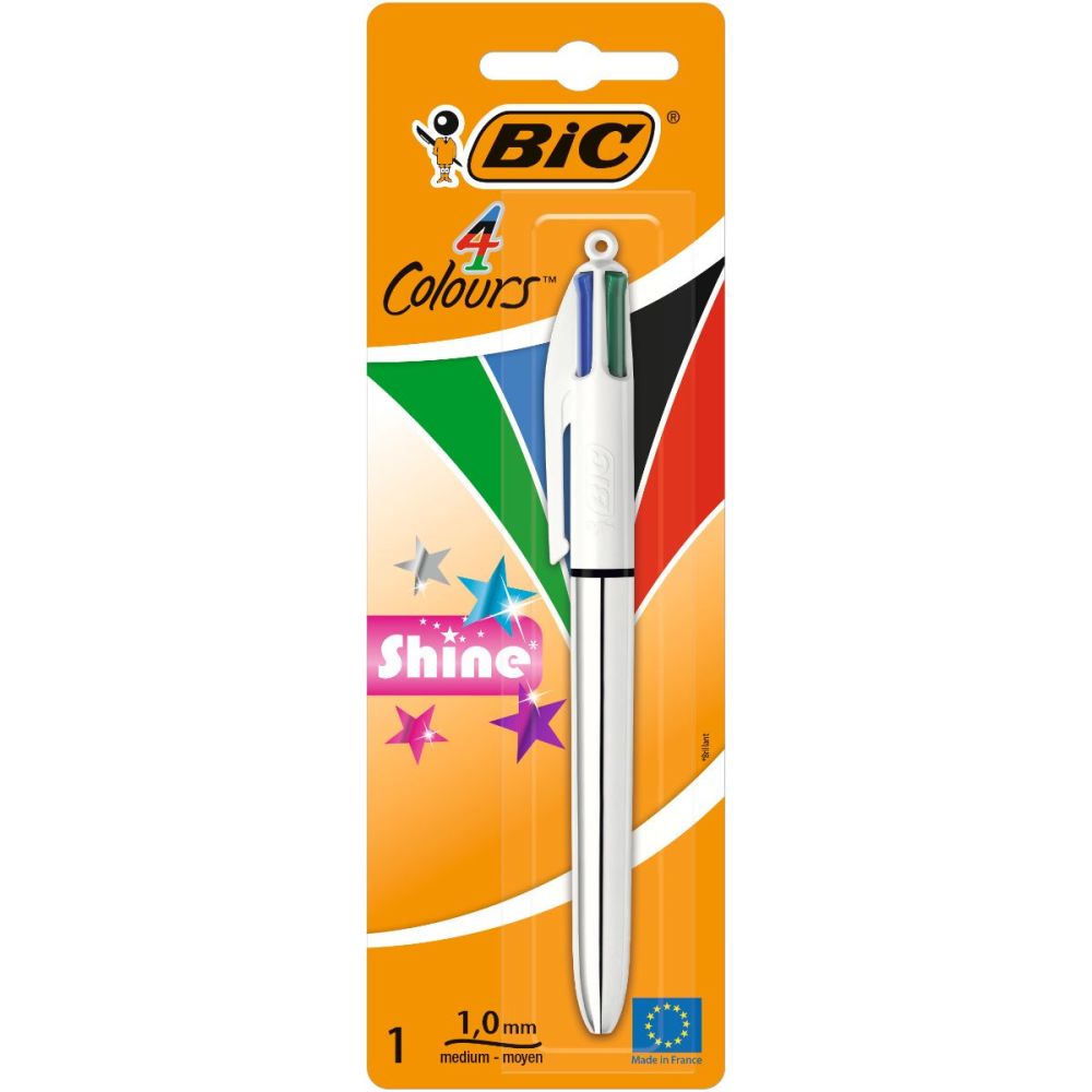 Химикал с 4 металически цвята, Bic Shine, 1.0 мм