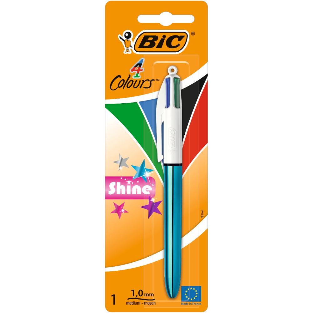 Химикал с 4 металически цвята, Bic Shine, 1.0 мм