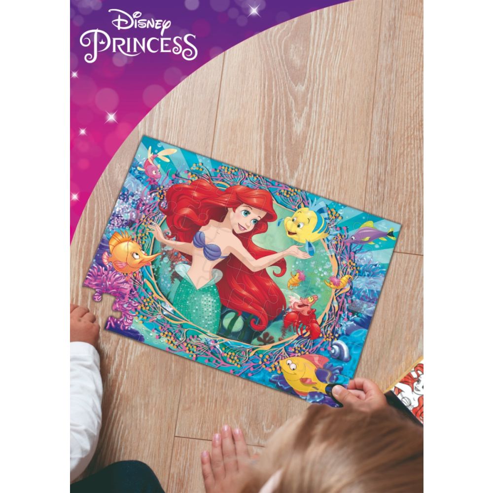 Пъзел 2 в 1 Lisciani Disney Princess, Ariel, M-Plus, 48 части