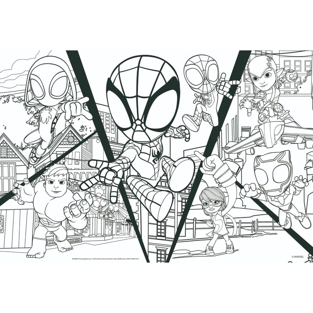 Пъзел 2 в 1 Lisciani Marvel Spidey и неговите невероятни приятели, Предизвикателството, Plus, 24 части