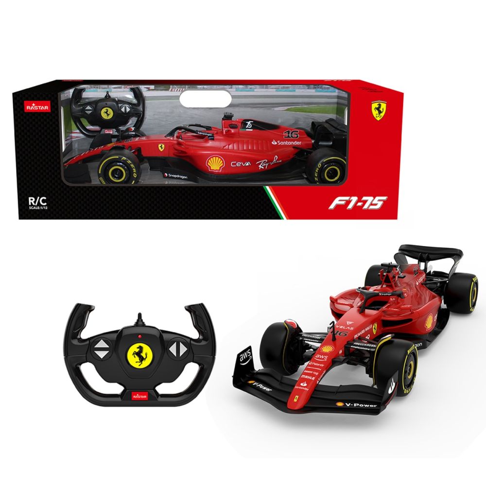 Количка с дистанционно управление, Rastar, Ferrari F1-75, 1:12
