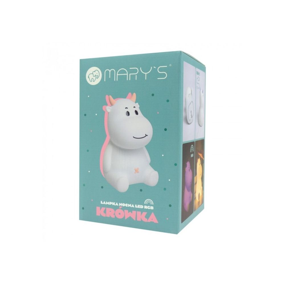 Нощна лампа с LED светлина, Marys, Кравичка, Розова