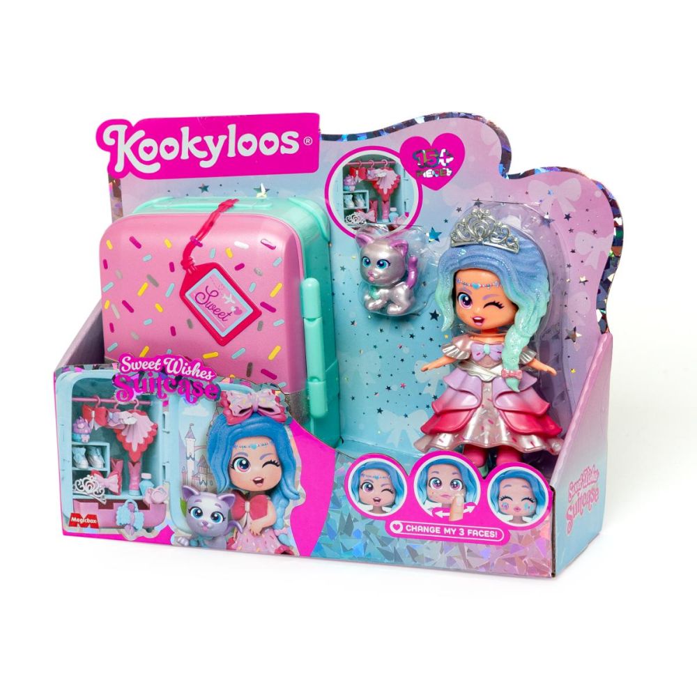 Комплект за игра с кукла Kookyloos, Suitcase Sweet Wishes