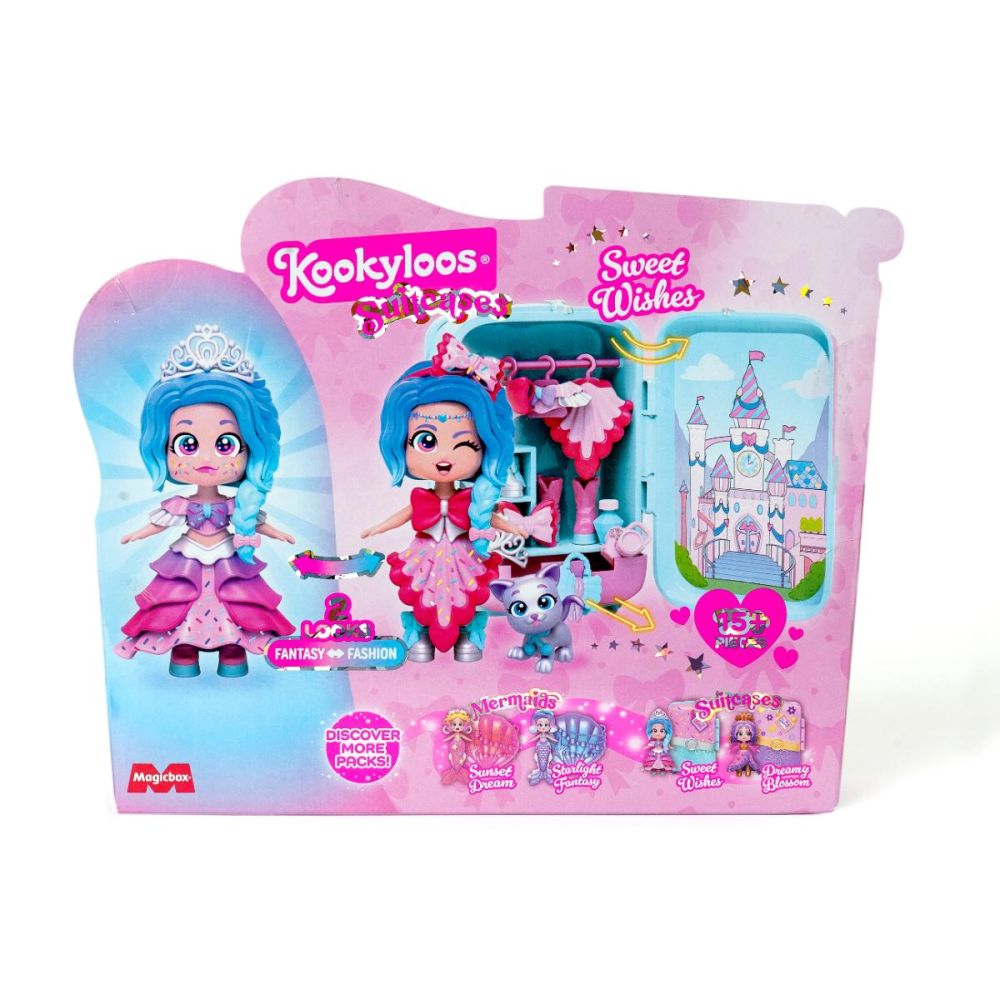 Комплект за игра с кукла Kookyloos, Suitcase Sweet Wishes