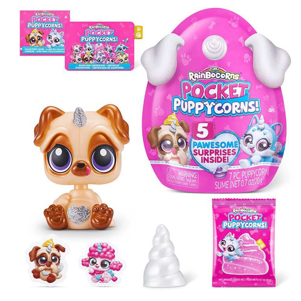 Фигурка изненада, Rainbocorns, Pocket Puppycorns