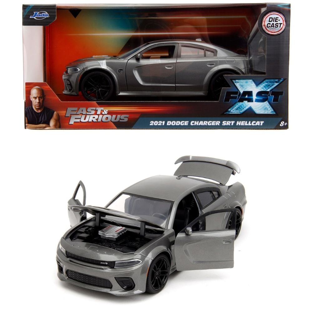 Метална количка, Jada, Fast And Furious, 2021 Dodge Charger SRT Hellcat, 1:24