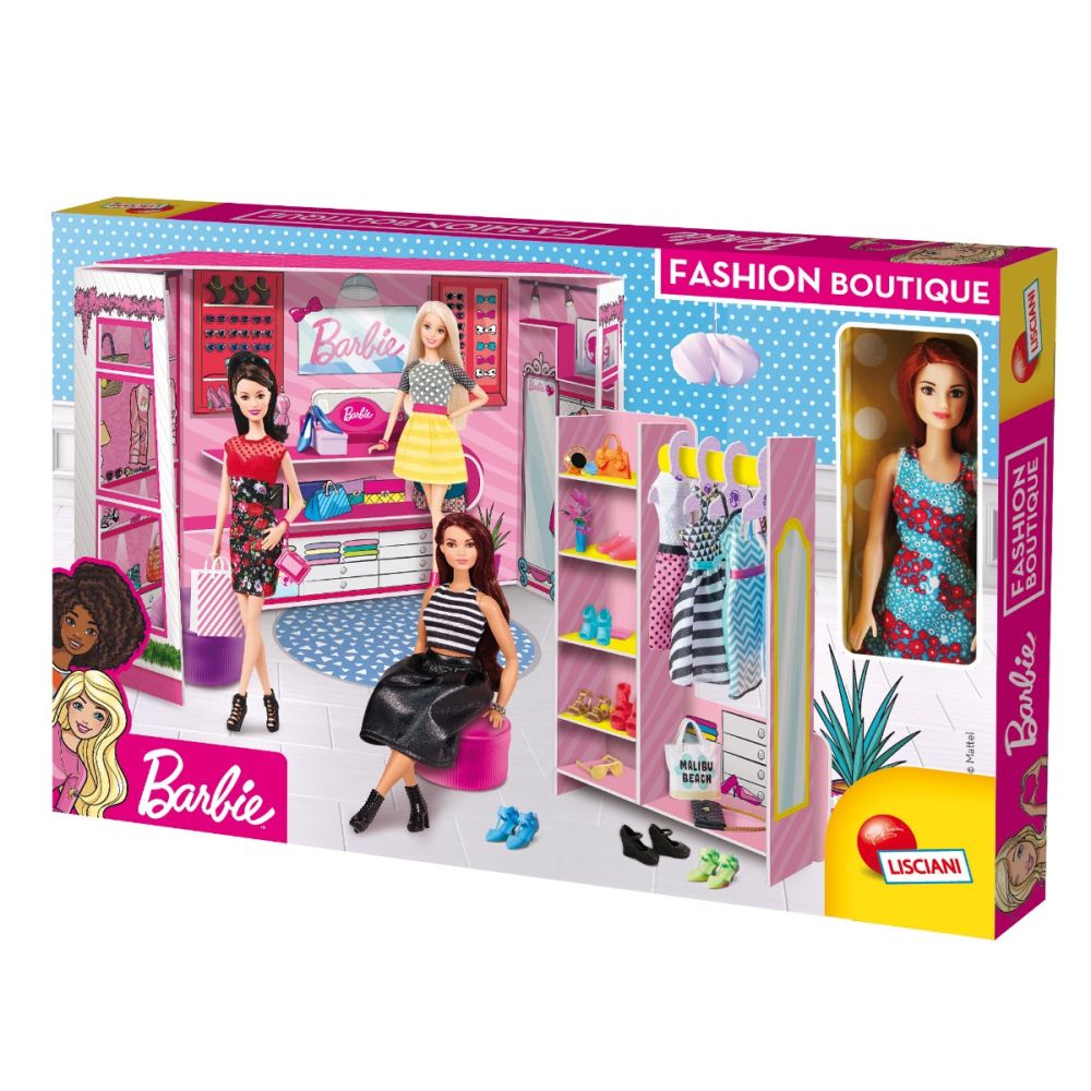 Комплект за игра с кукла Барби, Lisciani, Fashion Boutique