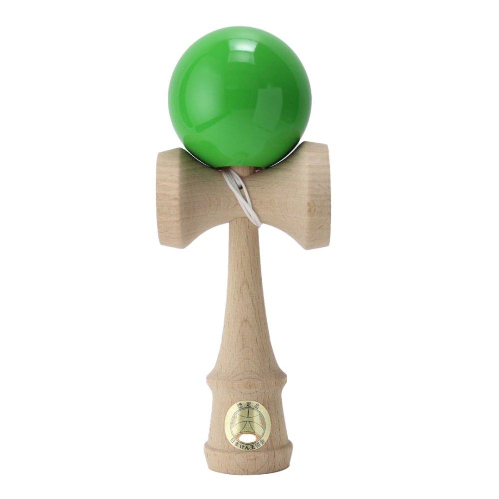 Дървена играчка за сръчност, Ozora, Kendama, Зелена, 18 см