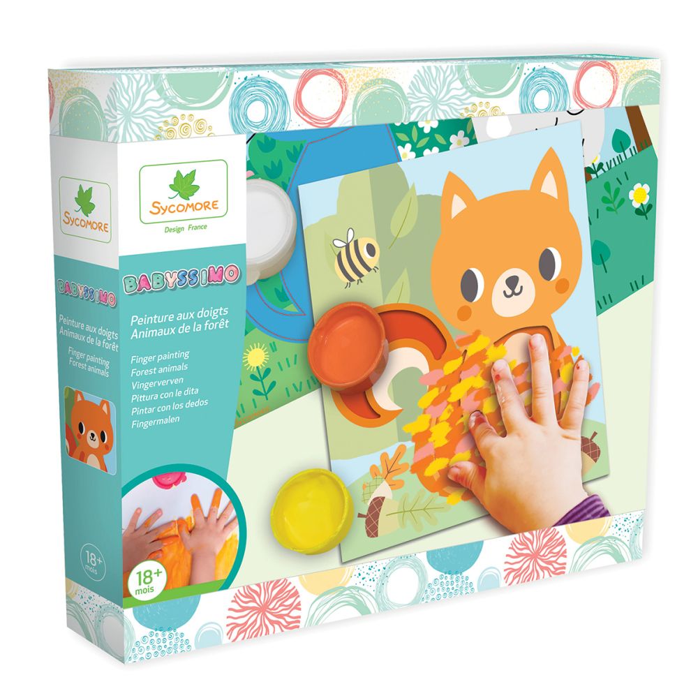 Творчески комплект, Sycomore Babyssimo, Рисуване с пръсти, Диви животни