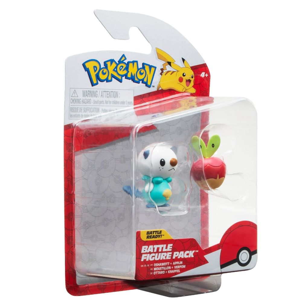 Комплект подвижни фигурки Pokemon S2, Oshawott и Applin