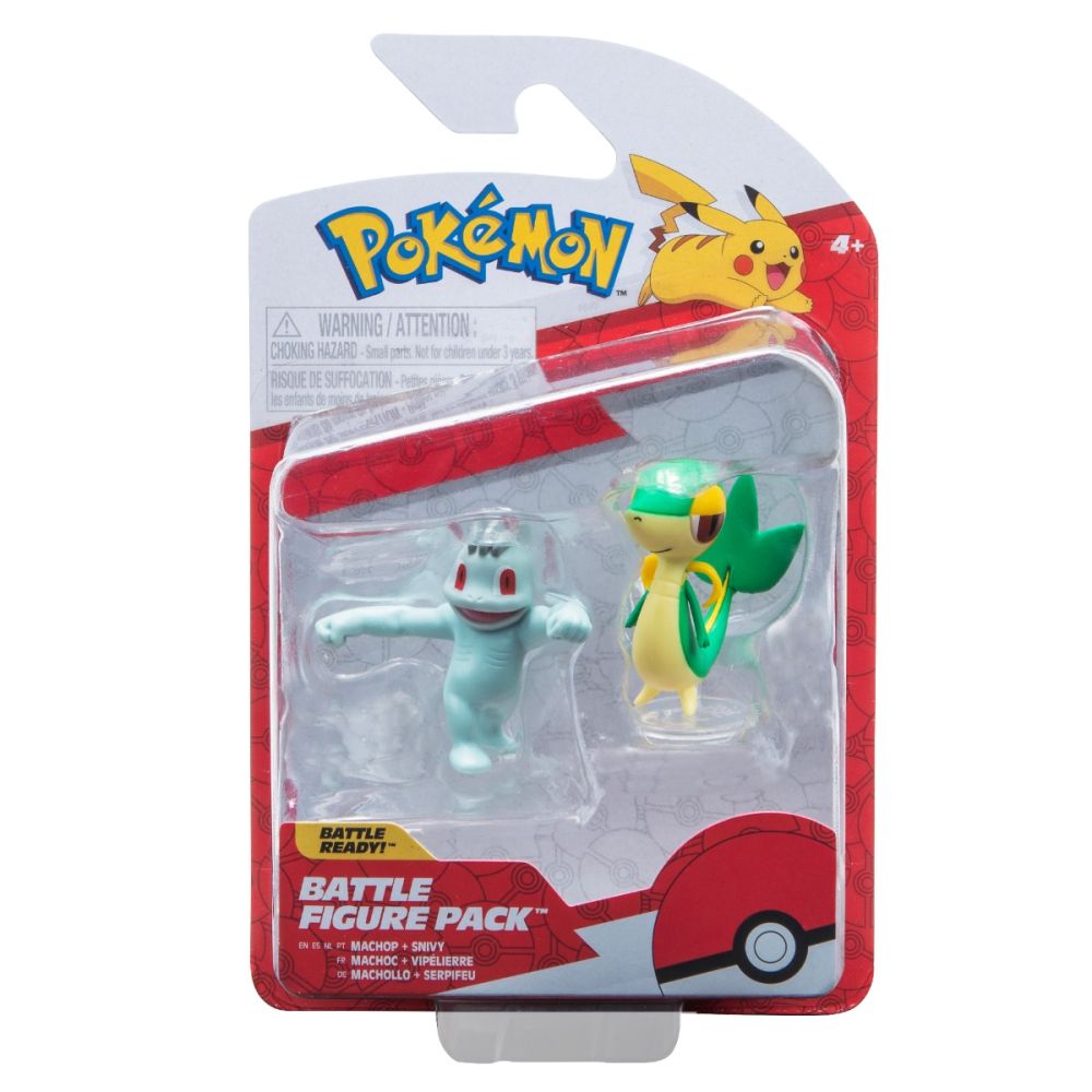 Комплект подвижни фигурки Pokemon S2, Machop и Snivy