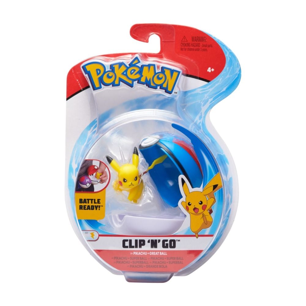 Фигура в топка Clip N Go Pokemon S2 - Pikachu и Great Ball