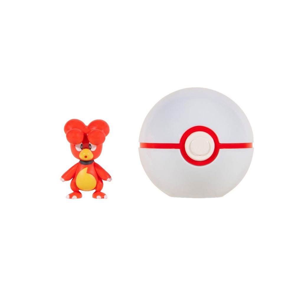 Фигурка в топка Clip N Go Pokemon S2, Magby и Premier Ball