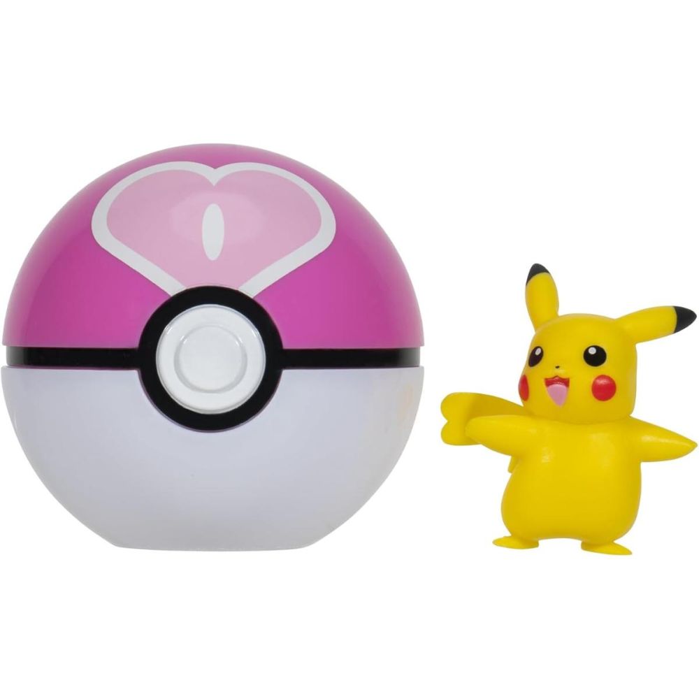 Фигурка в топка Clip N Go Pokemon S2, Pikachu и Love Ball