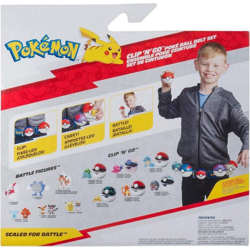 Комплект колан с фигурка, Pokemon S2, Clip 'N' Go, Poke Ball, Bulbasaur, PKW3646