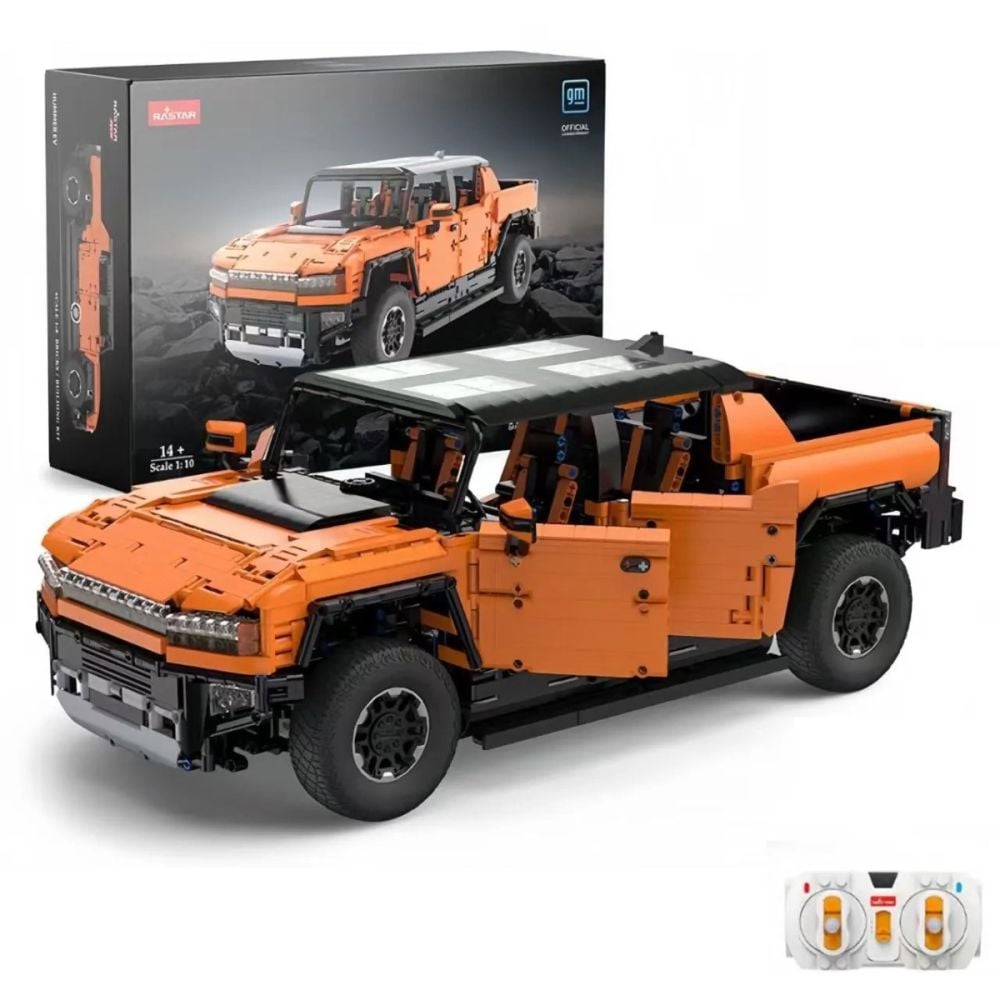 Комплект за сглобяване на количка с дистанционно, Rastar, Hummer Ev, 1:10, 3851 части