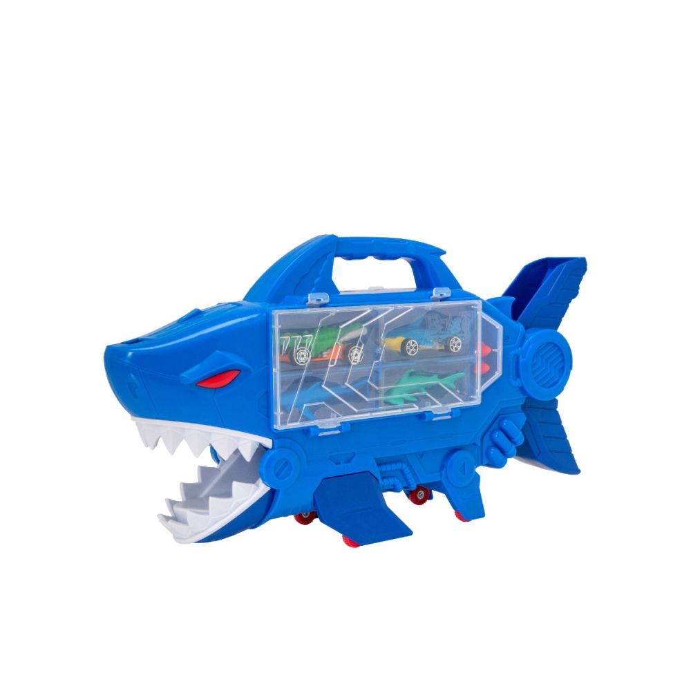 Транспортьор във формата на акула с превозни средства и фигурки, Teamsterz, Shark Destroyer