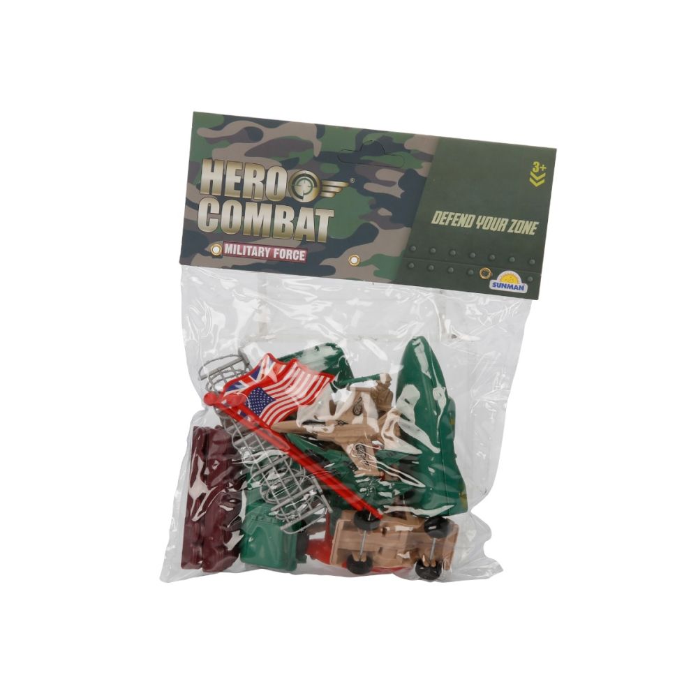 Комплект за игра с фигурки и военни аксесоари, Hero Combat