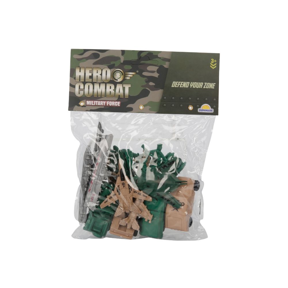 Комплект за игра с фигурки и военни аксесоари, Hero Combat