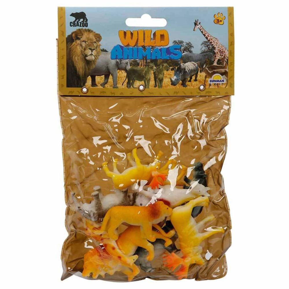 Комплект фигурки на диви животни в малка опаковка, Crazoo