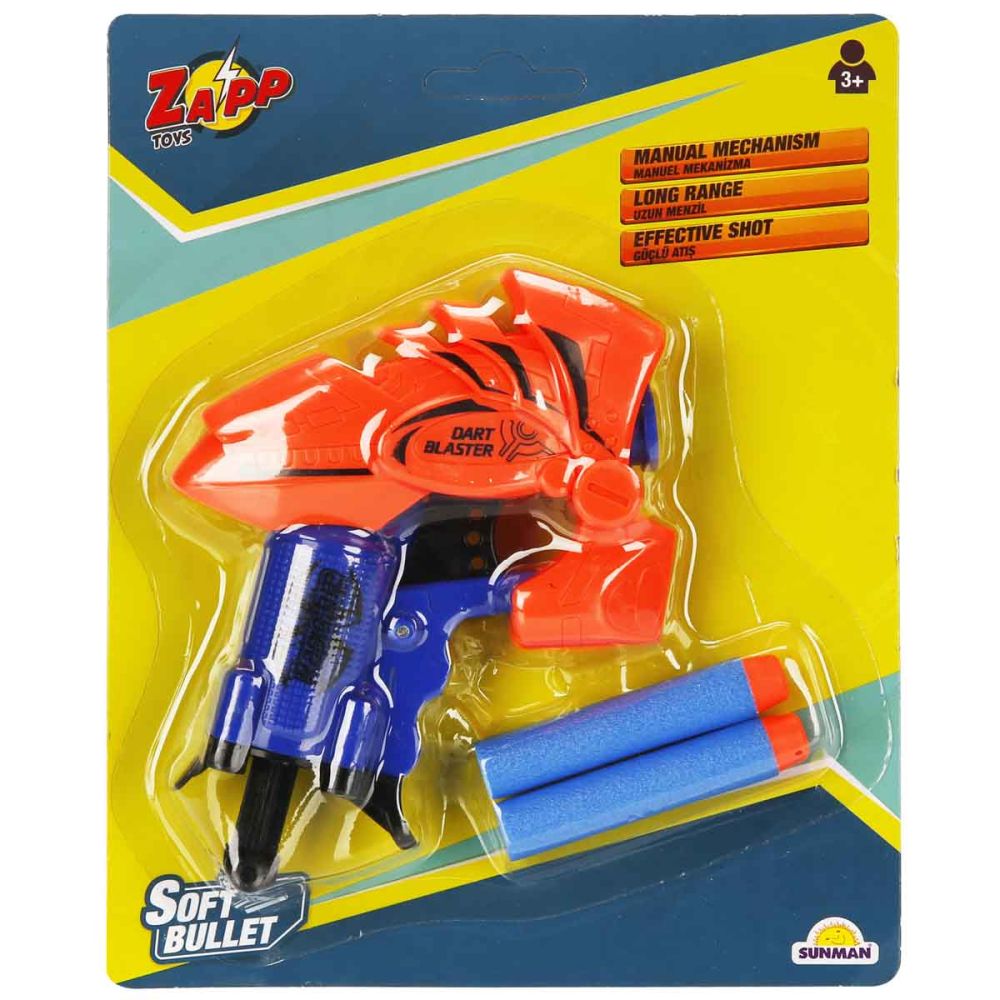 Мини пистолет с 2 меки стрелички, Zapp Toys, Dart Blaster