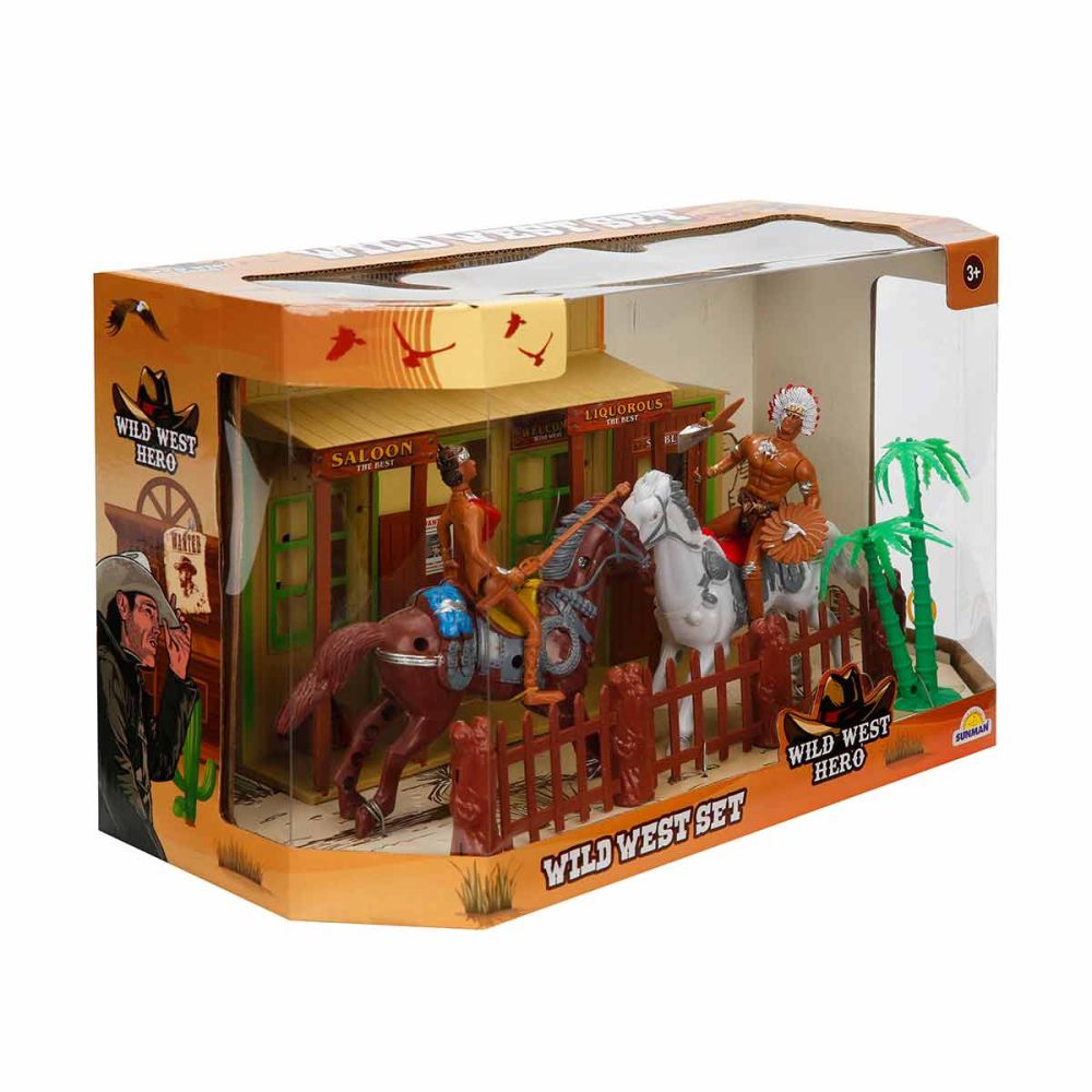 Комплект за игра Cowboy с 2 фигурки, Wild West Hero