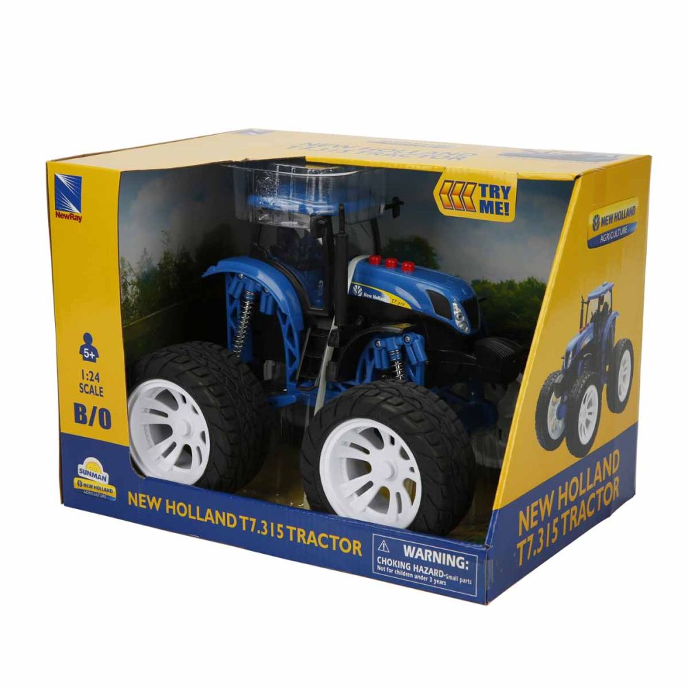 Трактор със звуци, New Ray, New Holland T 7315, 1:24