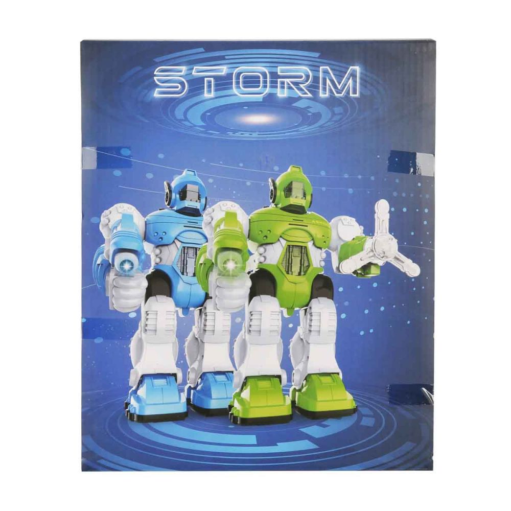 Робот със светлини и звуци, Storm Brave, Зелен, 25 см