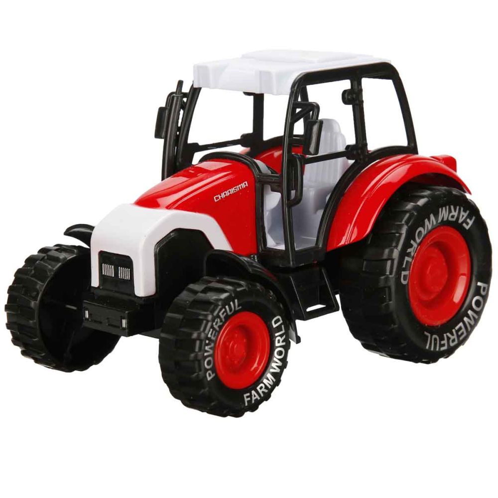 Селскостопански трактор, Maxx Wheels, 14 см, Червен