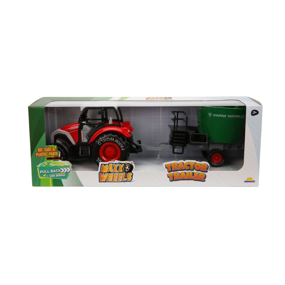 Трактор с ремарке, Maxx Wheels, Farm Word Powerful