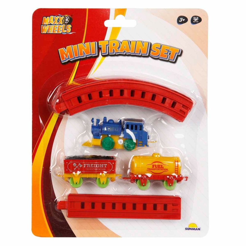 Комплект мини влакче с релси, Maxx Wheels, 11 части
