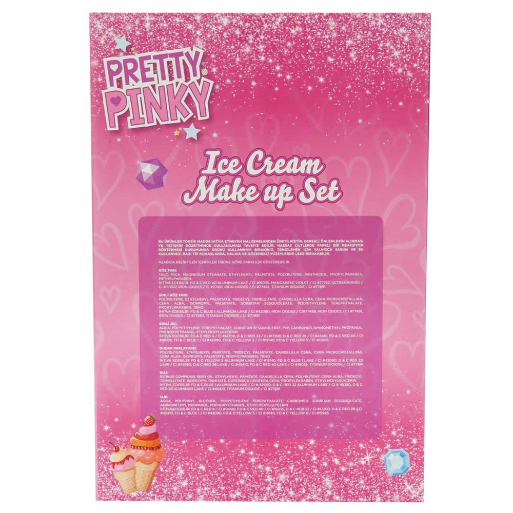 Грим комплект на 2 нива във формата на сладолед, Pretty Pinky