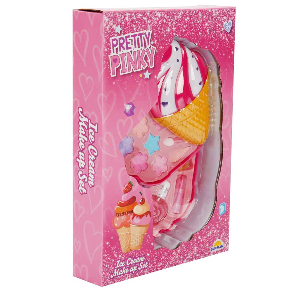 Грим комплект на 2 нива във формата на сладолед, Pretty Pinky