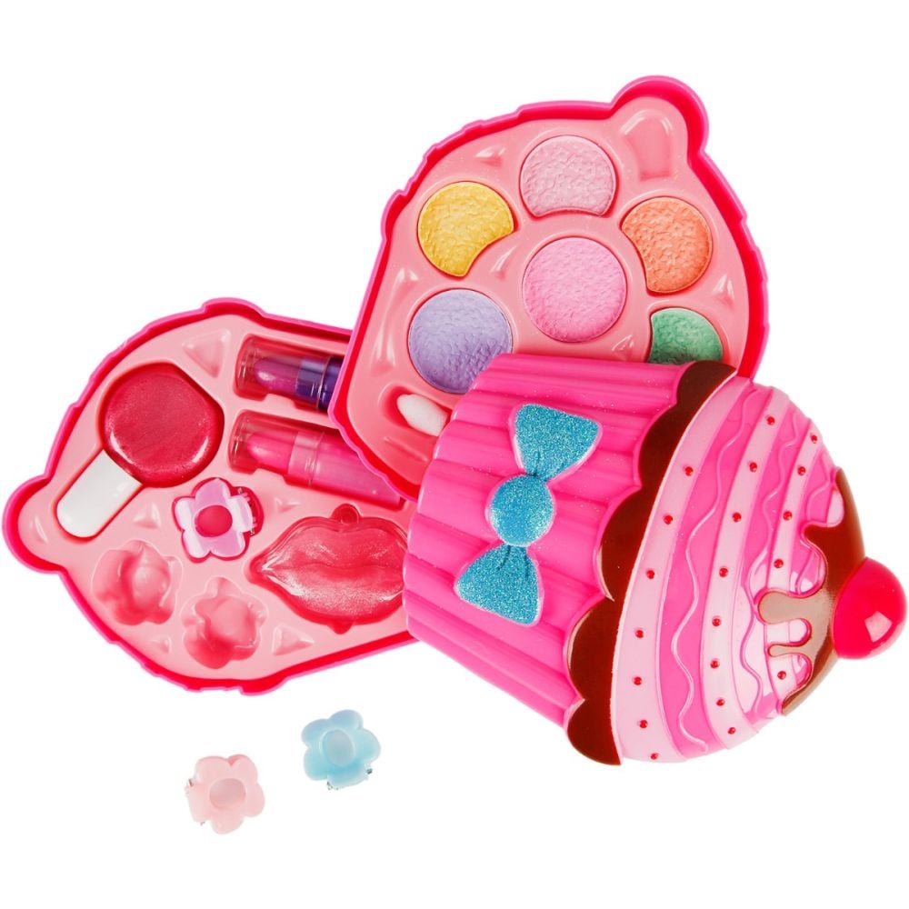 Грим комплект на 2 нива с формата на кексче, Pretty Pinky