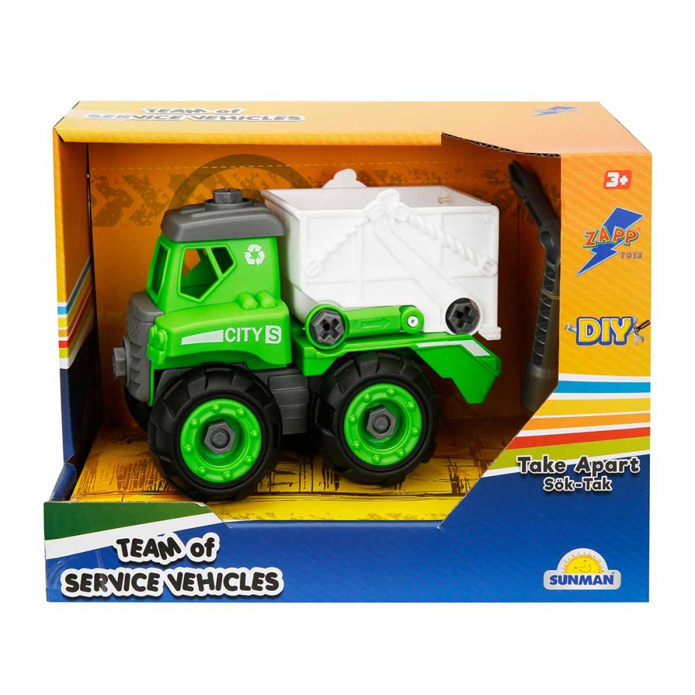Камион за рециклиране със самосвал и отвертка, Zapp Toys, 16см