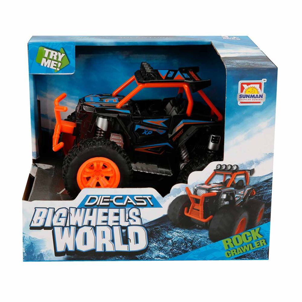 Офроуд автомобил със звуци и светлини, Rock Crawler, Оранжев, 19 см