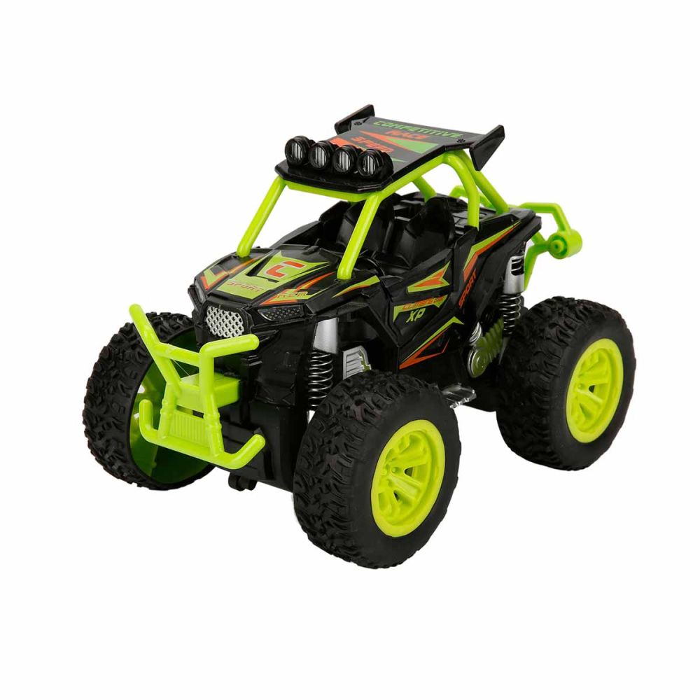 Офроуд автомобил, Rock Crawler, със звуци и светлини, Зелен, 19 см