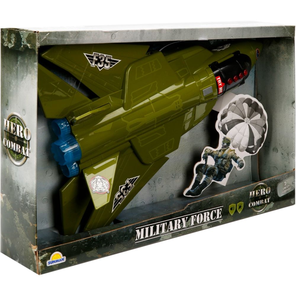Самолет F35 със светлини и звуци, Hero Combat, 50см