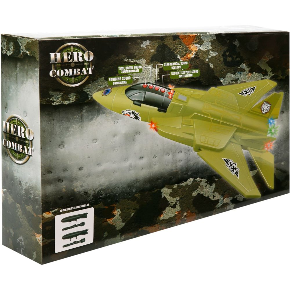 Самолет F35 със светлини и звуци, Hero Combat, 50см