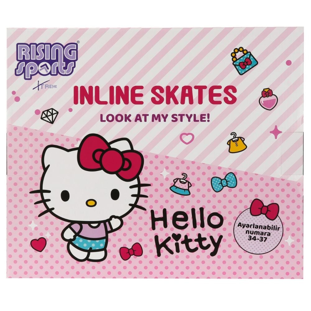 Ролери с регулируем размер, Rising Sports, Hello Kitty, Размер 34-37, Розови