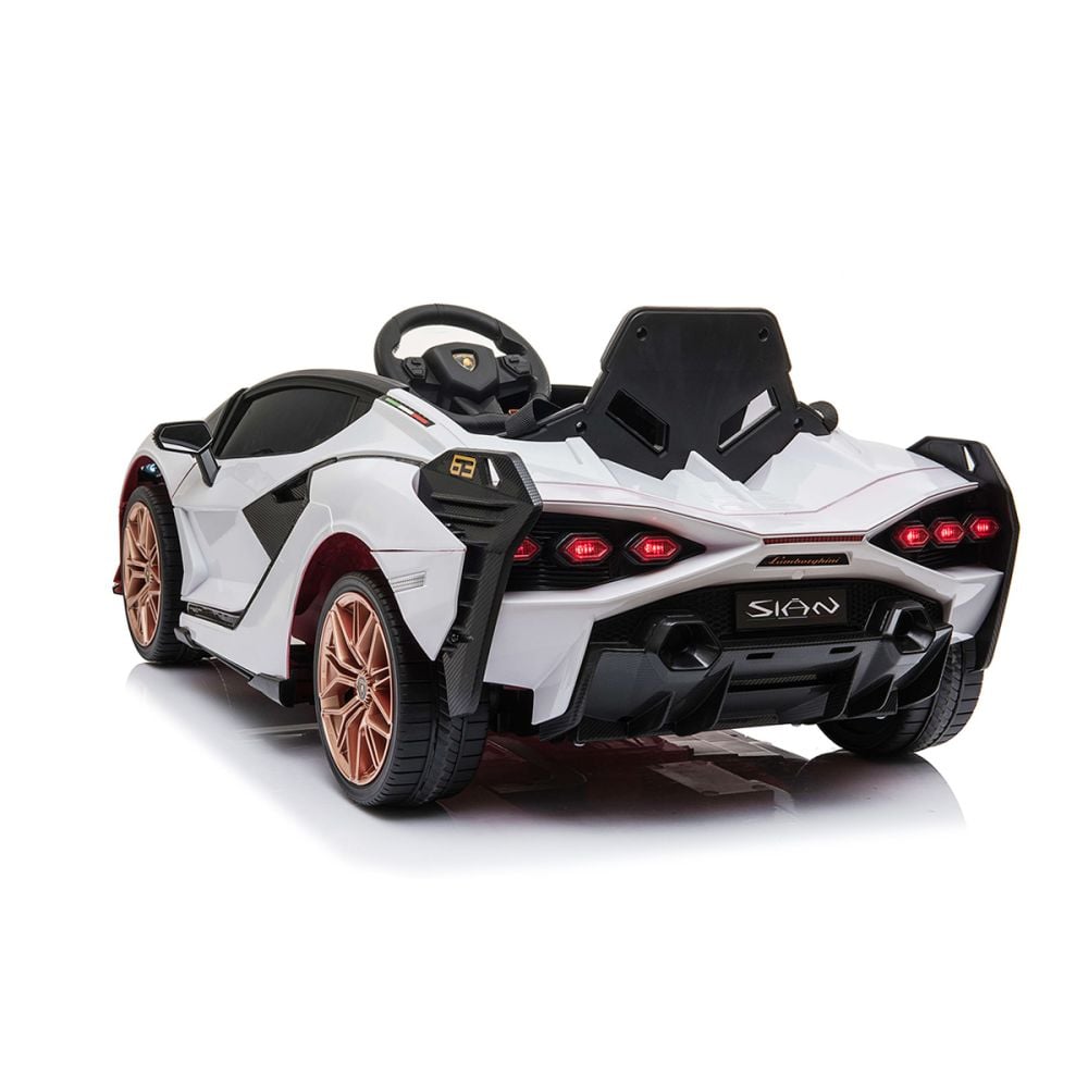 Електрическа количка, Lamborghini Sian, 12V, Бяла