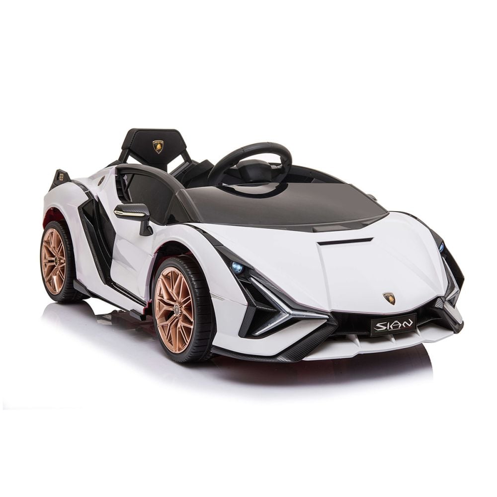 Електрическа количка, Lamborghini Sian, 12V, Бяла