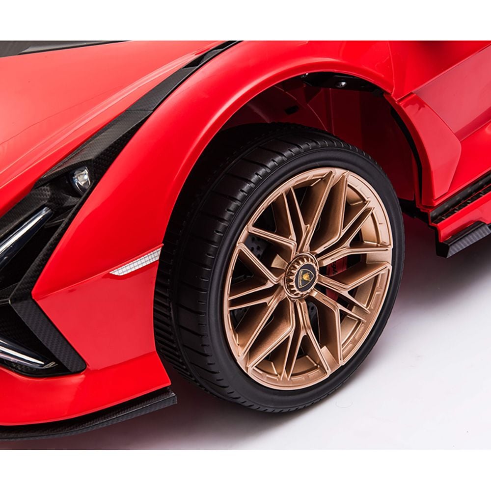 Електрическа количка, Lamborghini Sian, 12V, Червена