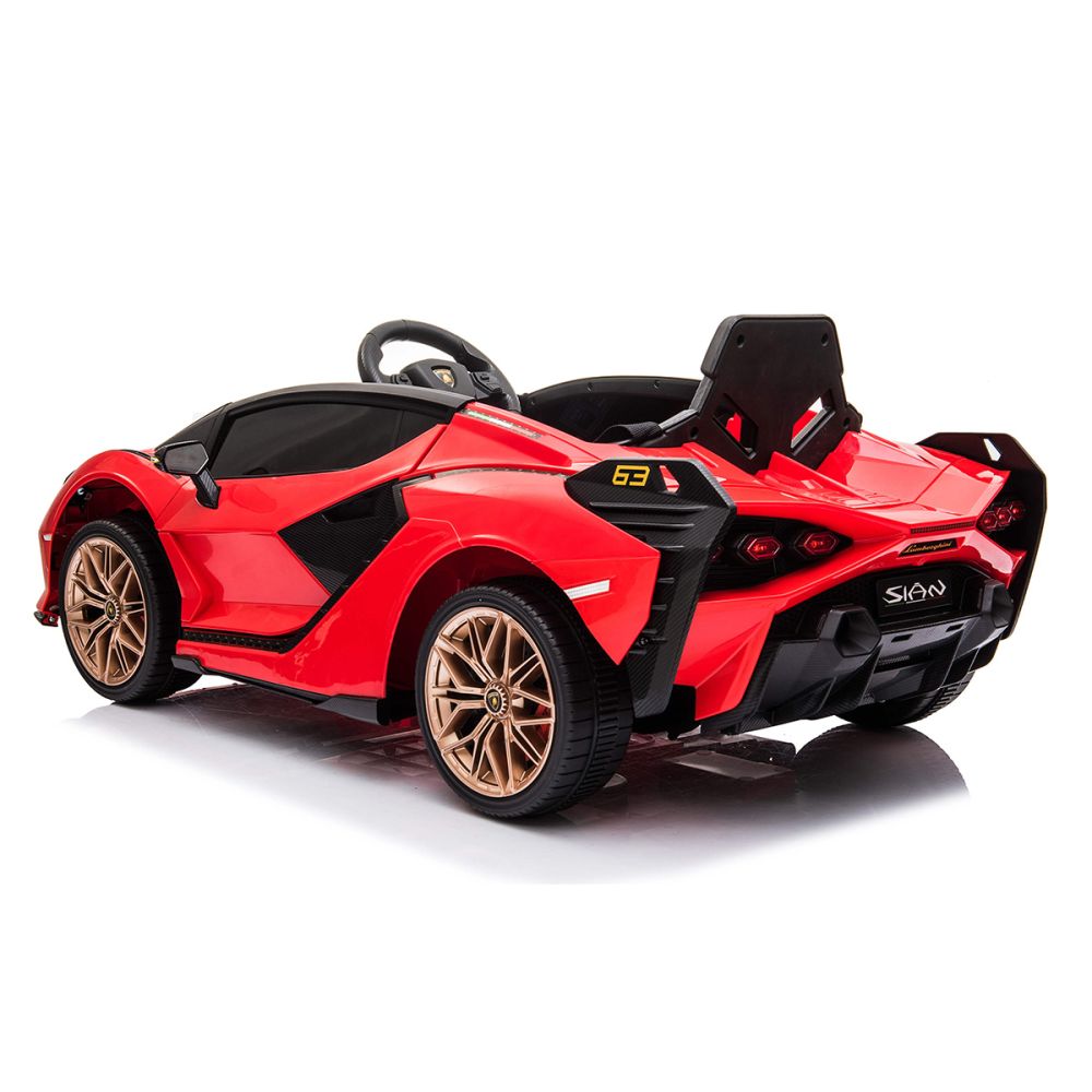 Електрическа количка, Lamborghini Sian, 12V, Червена