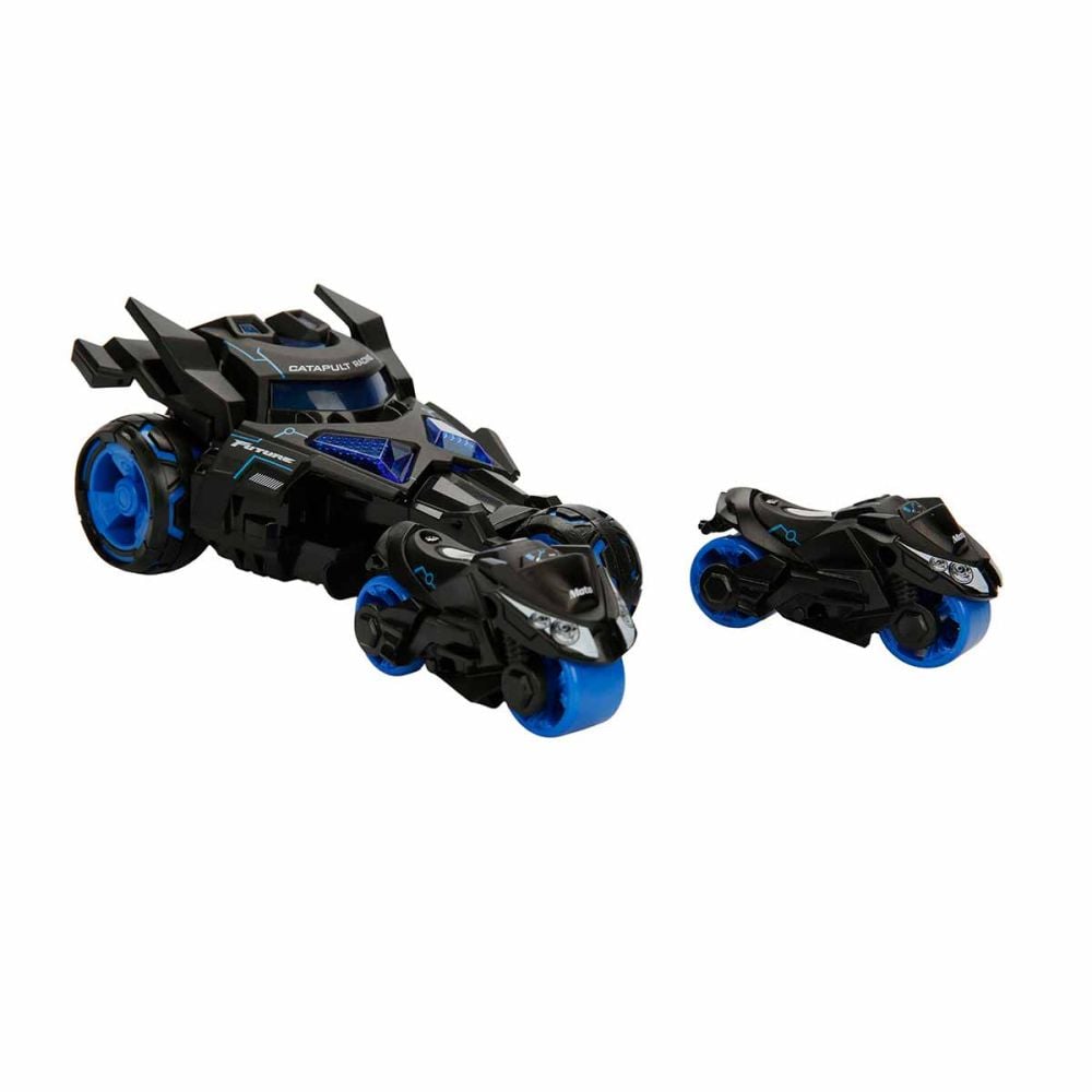 Количка с изстрелвачка за мотоциклети, Maxx Wheels, Catapult Car 3in1, Синя