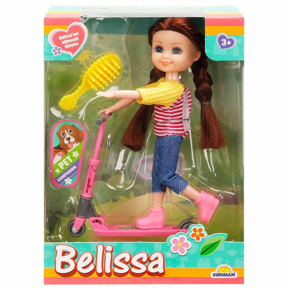 Кукла Belissa, на тротинетка